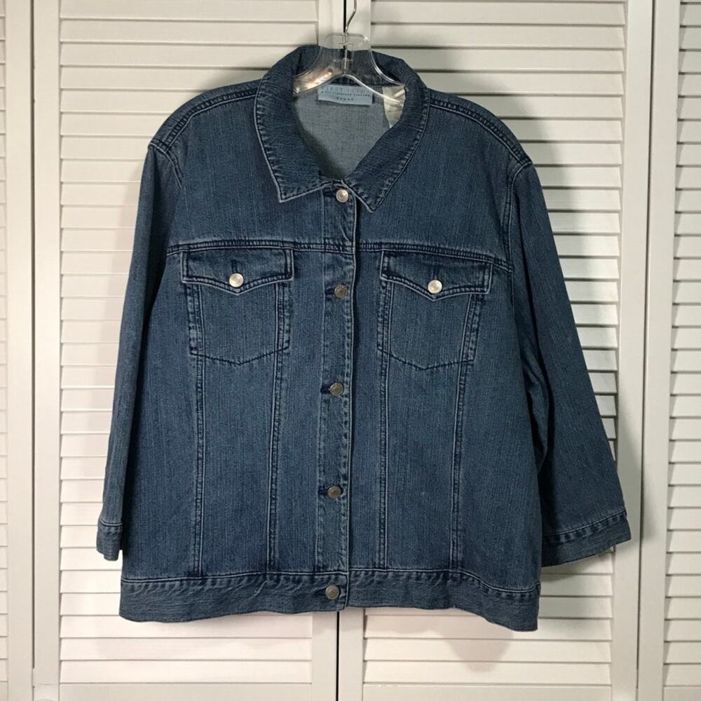 Liz Claiborne First Issue Denim Jean Jacket Womens 3X
